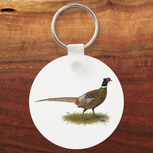 Pheasant Rooster Sleutelhanger (Voorkant)