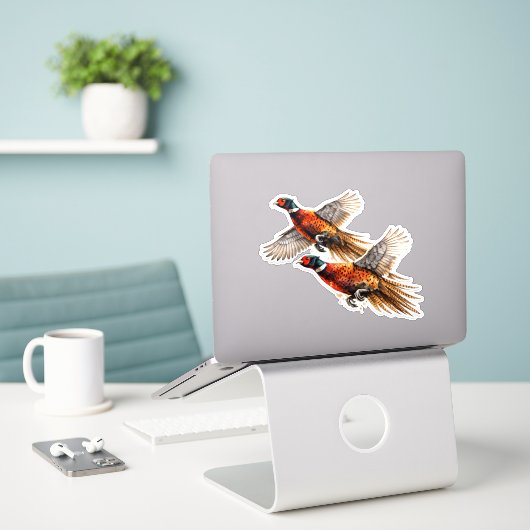 Pheasant Season Sticker (Laptop op bureau)