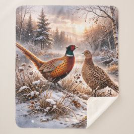 Pheasant  sherpa deken