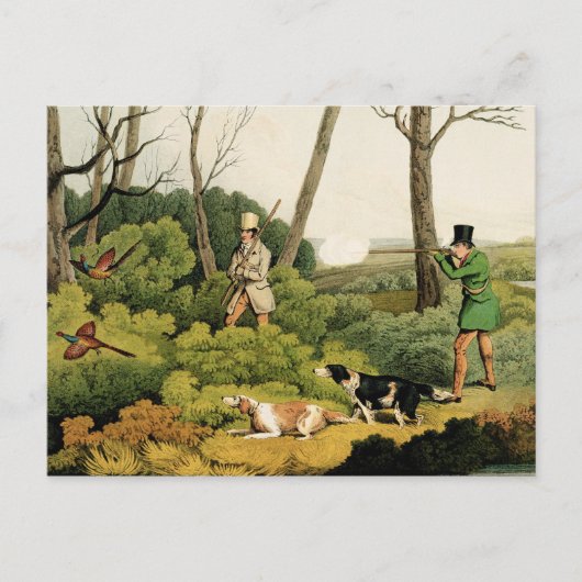 'Pheasant Shooting', geb. van Thomas McLean, 1820 Briefkaart (Voorkant)