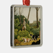 'Pheasant Shooting', pub. van Thomas McLean, 1820  Metalen Ornament (Rechts)