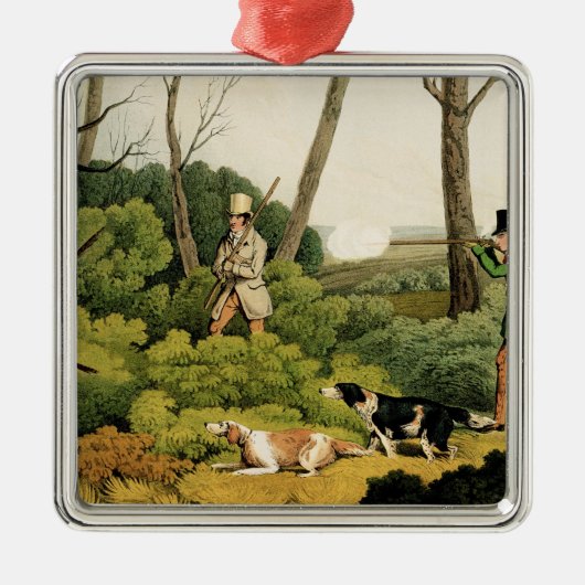 'Pheasant Shooting', pub. van Thomas McLean, 1820  Metalen Ornament (Voorkant)