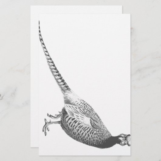 Pheasant Sketch Briefpapier (Voorkant / Achterkant)