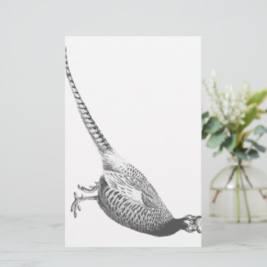 Pheasant Sketch Briefpapier (Staand voorkant)