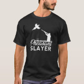 Pheasant Slayer Hunting Hunter Bird Plucking Retro T-shirt (Voorkant)