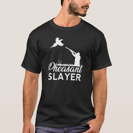 Pheasant Slayer Hunting Hunter Bird Plucking Retro T-shirt (Voorkant)