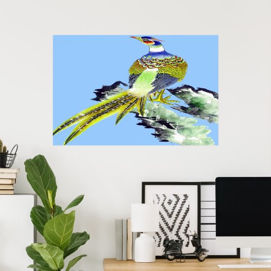 Pheasant Standing poster Drawing 5 (Thuiskantoor)