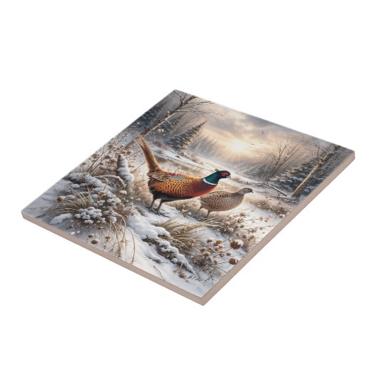 Pheasant  tegeltje (Zijkant)