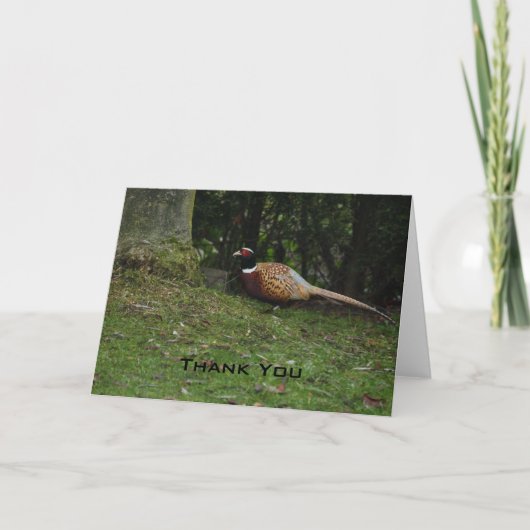 Pheasant Thank You Card Bedankkaart (Voorkant)