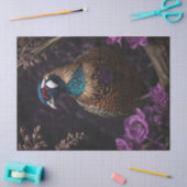 Pheasant Violet Floral Illustration Tissuepapier (Craft)