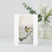 Pheasants and cherry blossom - Ohara Koson - Briefkaart (Staand voorkant)