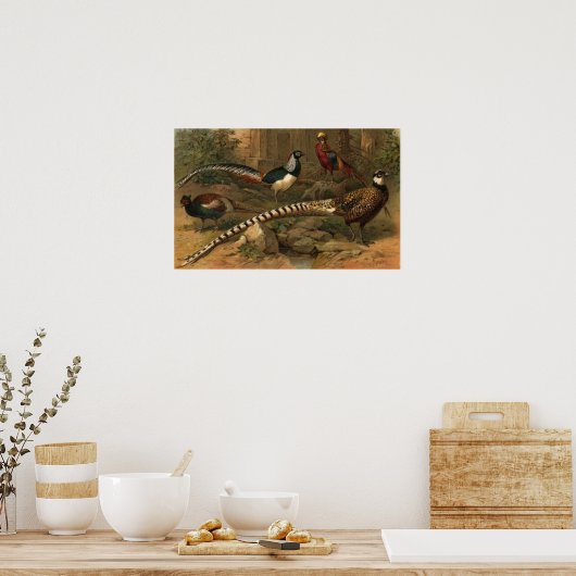 Pheasants Canvas Print (Keuken)