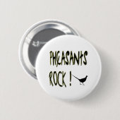 Pheasants Rock! Knoop Ronde Button 5,7 Cm (Voorkant /achterkant)
