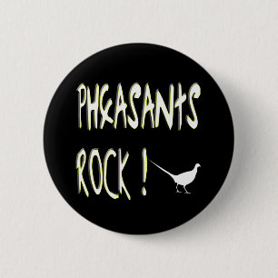 Pheasants Rock! Knoop Ronde Button 5,7 Cm