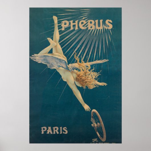 Phebus  French Nouveau Bicycle Frankrijk Poster (Voorkant)