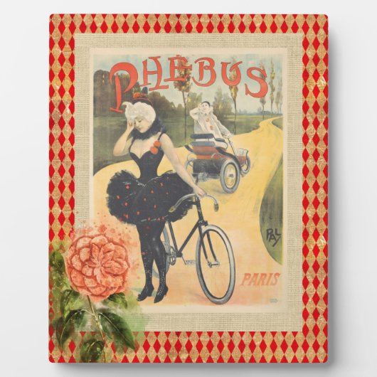  Phebus Woman & Cycle Collage Fotoplaat (Voorkant)