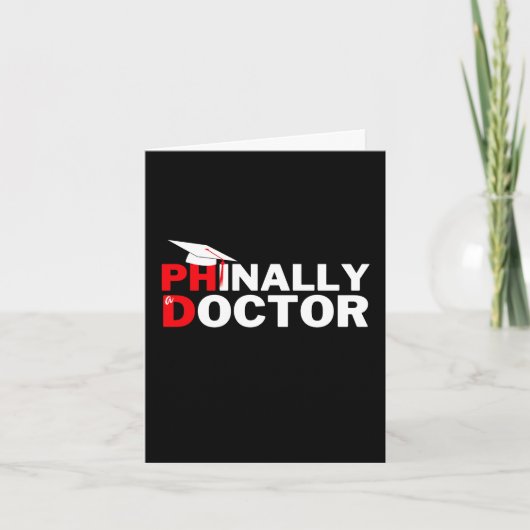 PHeindelijk een Doctor PhD Afstuderen Student Afst Kaart (Voorkant)