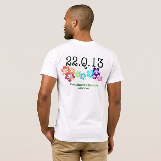 Phelan-McDermid Syndrome Awareness T-shirt (Achterkant volledig)