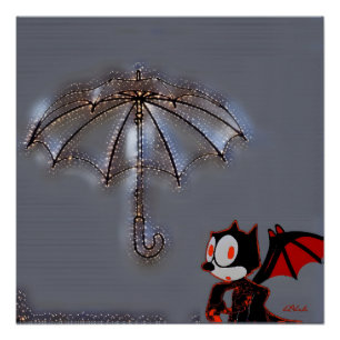 Phelix de Vleermuis en zijn Magische Paraplu Perfect Poster