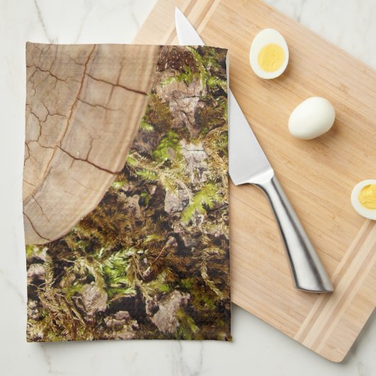 Phellinus igniarius Mushroom Thea Theedoek (Quarter Fold)