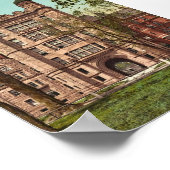 Phelps Hall en gateway, Yale College rare Photoch Poster (Hoek)