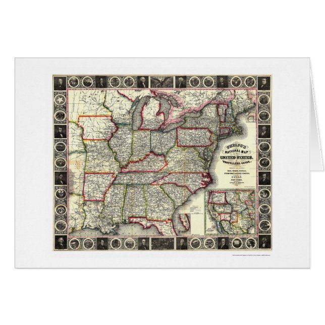 Phelps United States Map 1852 (Voorkant Horizontaal)