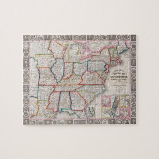 Phelps's National Map of the United States Legpuzzel (Horizontaal)