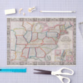 Phelps's National Map of the United States Tissuepapier (Craft)