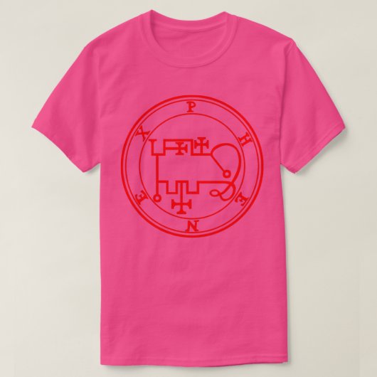 Phenex Ars Goetia Sigil Red T-shirt (Design voorkant)