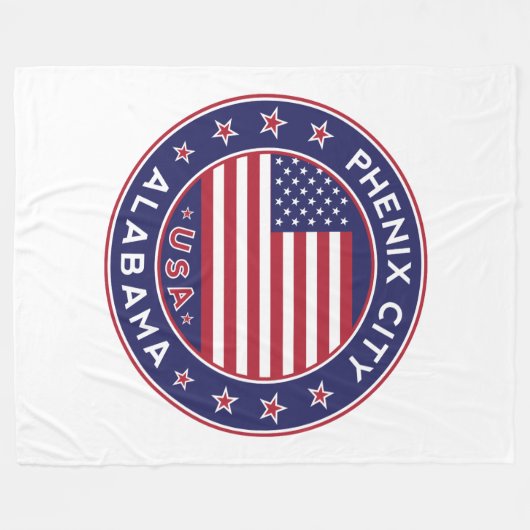 Phenix, Alabama Fleece Deken (Voorkant (Horizontaal))
