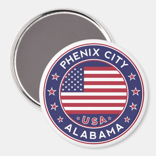 Phenix, Alabama Magneet (Voorkant / Achterkant)