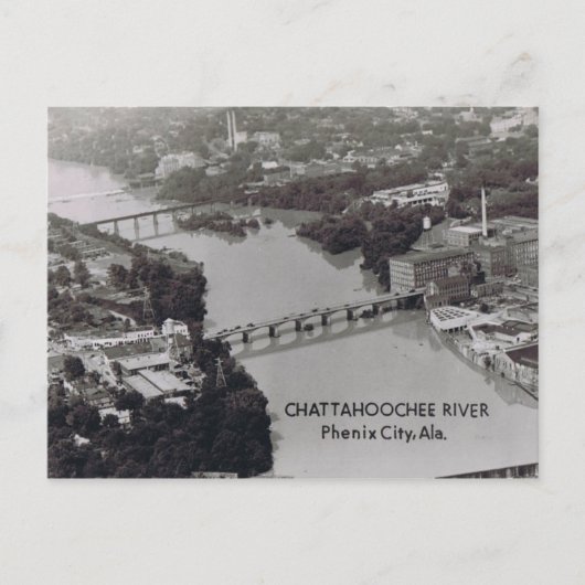 Phenix City Alabama Briefkaart (Voorkant)