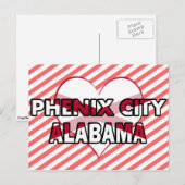 Phenix City, Alabama Briefkaart (Voorkant / Achterkant)