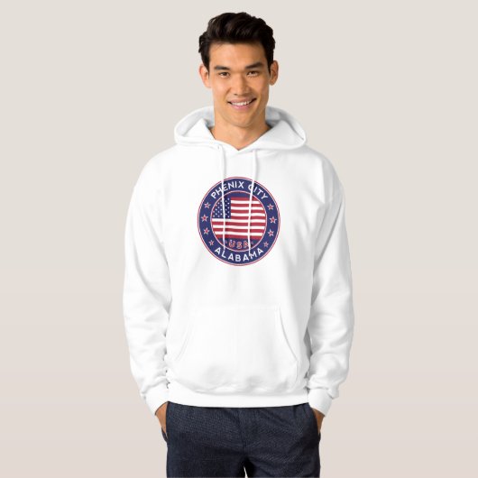 Phenix City, Alabama Hoodie (Voorkant volledig)