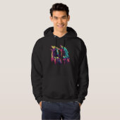 Phenomenal Howling Wolves Wolf Pack Retro Awesomen Hoodie (Voorkant volledig)