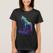 Phenomenal Howling Wolves Wolf Pack Retro Awesomen T-shirt (Voorkant)