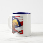 Phesidentiële fazant tweekleurige koffiemok (Voorkant links)