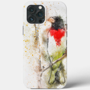 Pheucticus ludovicianus (Großbeak met roos) Case-Mate iPhone Case