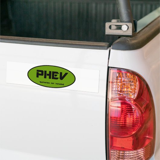PHEV-batterijen niet meegeleverd Bumpersticker (Op Truck)