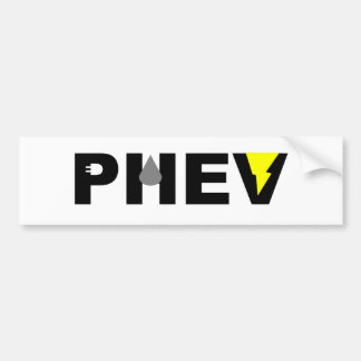 PHEV-bliksemafdrukking en -stekker Bumpersticker
