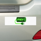 PHEV groene batterij Bumpersticker (Op auto)