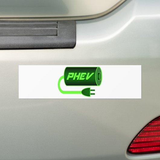 PHEV groene batterij Bumpersticker (Op auto)