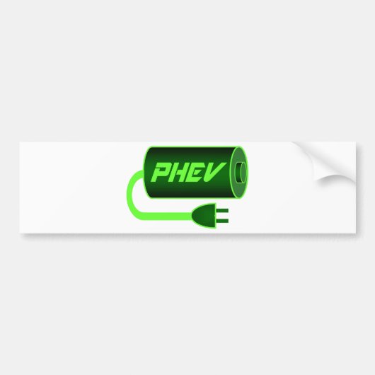 PHEV groene batterij Bumpersticker (Voorkant)
