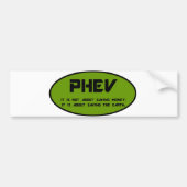 PHEV redt de aarde Bumpersticker (Voorkant)