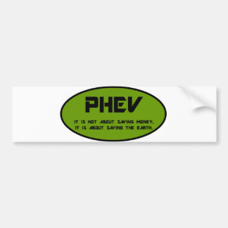 PHEV redt de aarde Bumpersticker
