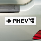 PHEV-stekker en -pomp Bumpersticker (Op auto)
