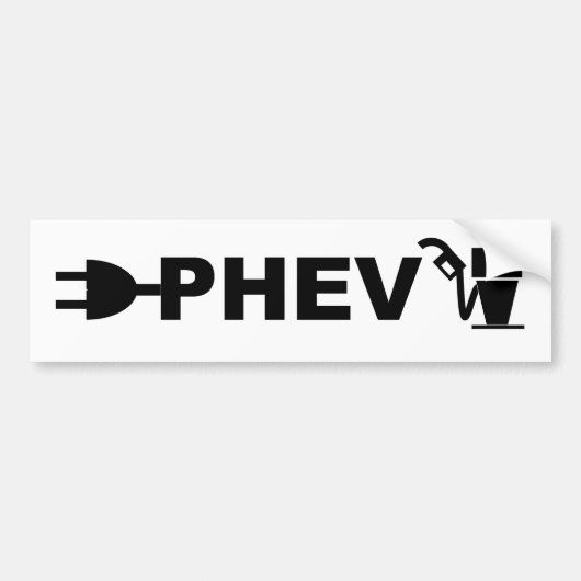 PHEV-stekker en -pomp Bumpersticker (Voorkant)