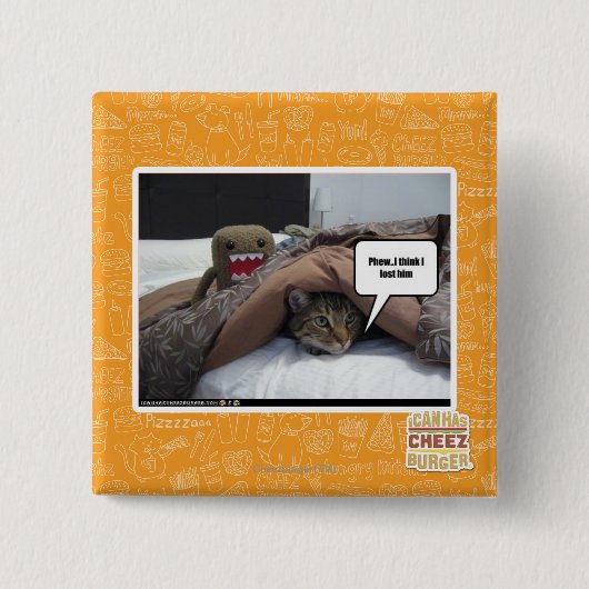 Phew ik denk dat ik hem verloren heb vierkante button 5,1 cm (Voorkant)