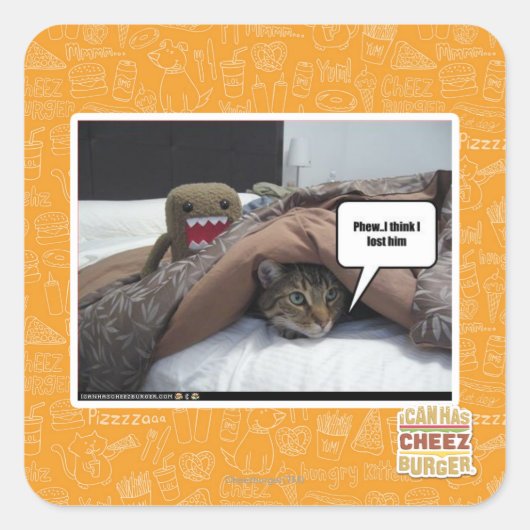 Phew ik denk dat ik hem verloren heb vierkante sticker (Voorkant)