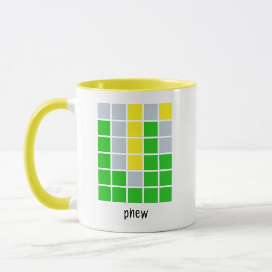 Phew Wordle gift Phew Word cadeau, verjaardag Mok (Links)